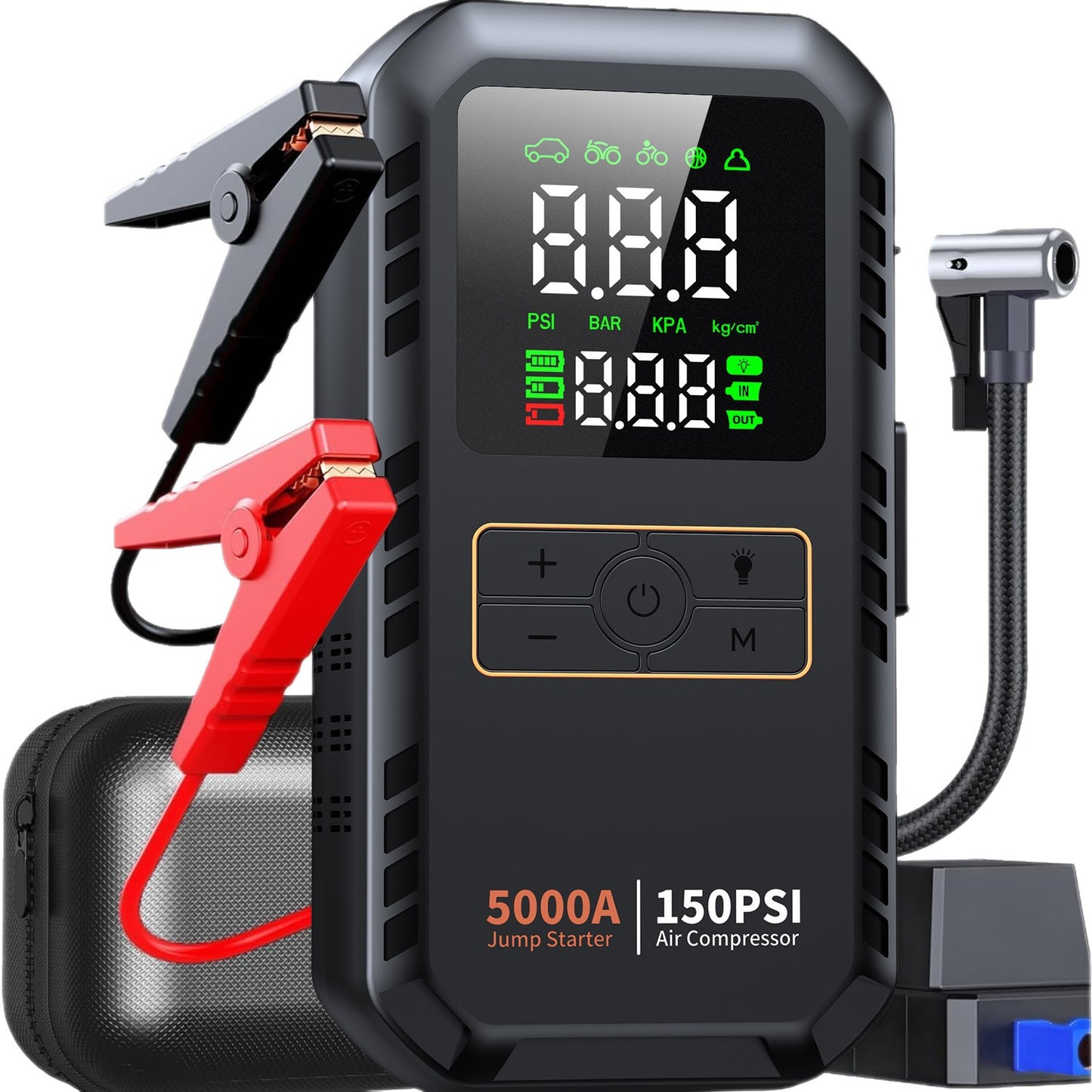 Multifunctional Car Air Pump with Power Bank