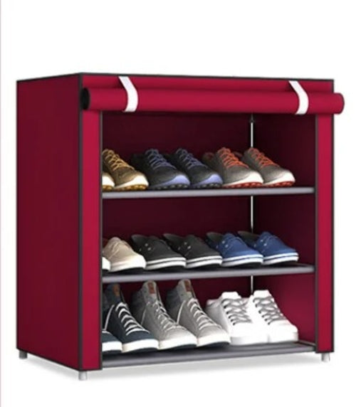 4-Layer Shoe Storage Unit – Dust-Proof, Compact