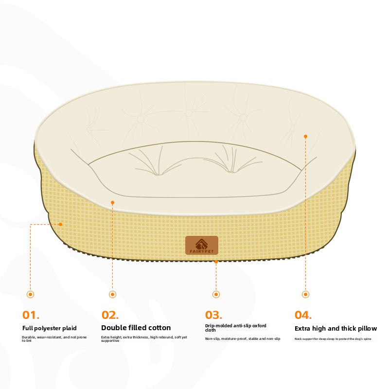 All Seasons Plush Dog Bed with Cooling Pad Option Armaan Enterprises