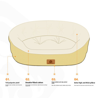All Seasons Plush Dog Bed with Cooling Pad Option Armaan Enterprises