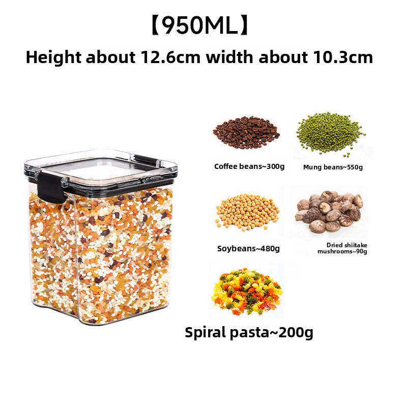 Transparent Kitchen Storage Jar with Airtight Seal