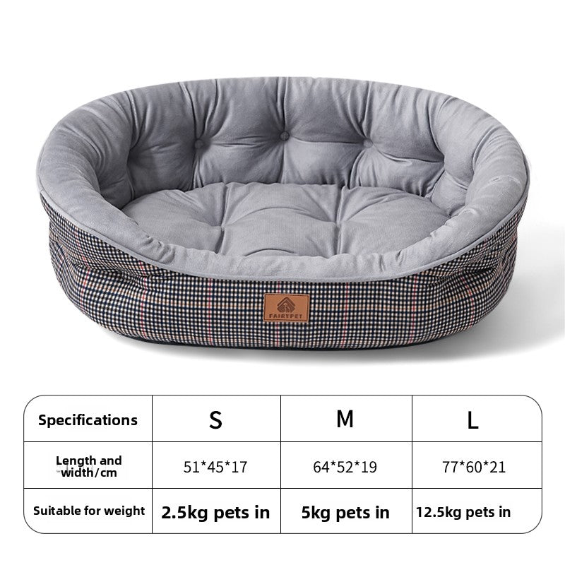 All Seasons Plush Dog Bed with Cooling Pad Option Armaan Enterprises