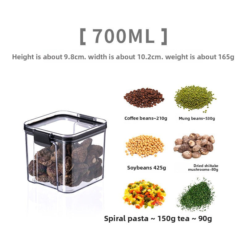 Transparent Kitchen Storage Jar with Airtight Seal
