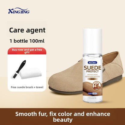 Shoe cleaning and care agent