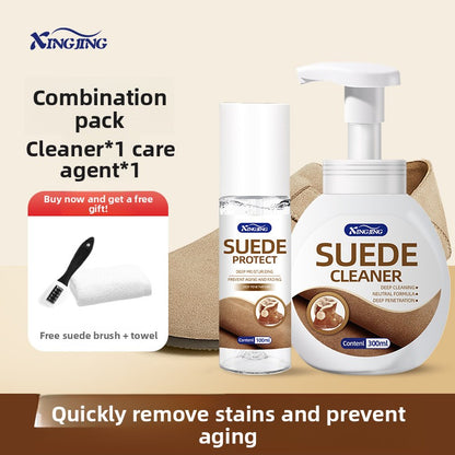 Shoe cleaning and care agent