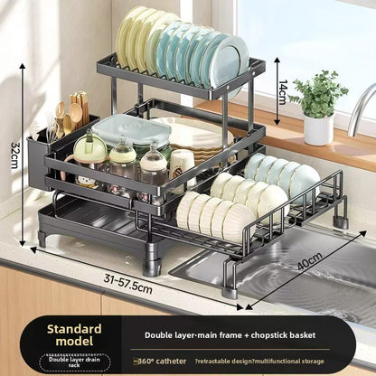 Retractable Kitchen Dish Drying Rack