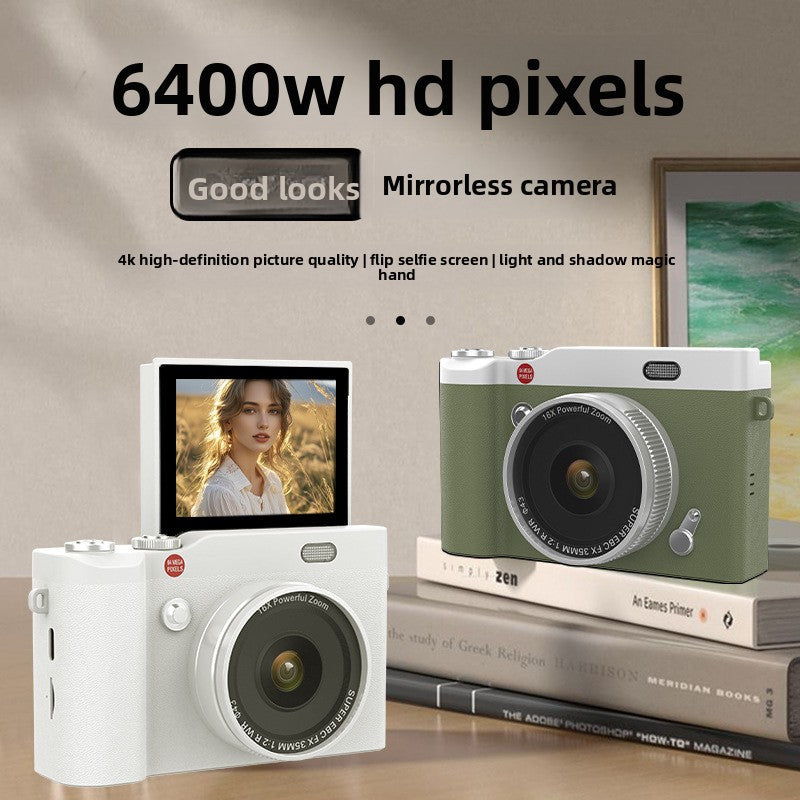Personalized New Student Camera Retro Ccd High-Definition Flip-Screen Entry-Level Slr Camera 4K High-Pixel Dual Camera Armaan Enterprises