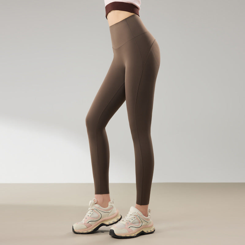 High-Waisted Brushed Yoga Pants with Tummy Control
