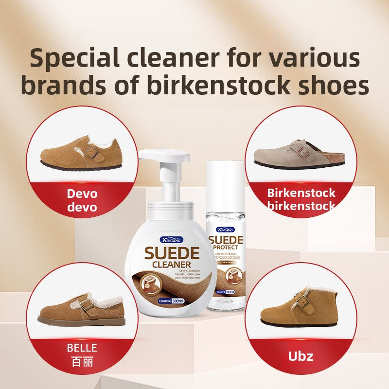 Shoe cleaning and care agent