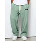 Mens Waffle Drawstring Casual Pants