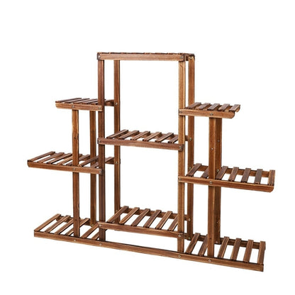 Indoor 9 Tier Wooden Plant Home Decor Stand Armaan Enterprises