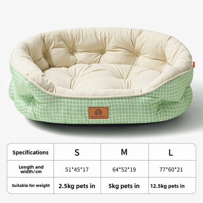 All Seasons Plush Dog Bed with Cooling Pad Option Armaan Enterprises