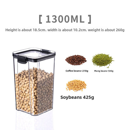 Transparent Kitchen Storage Jar with Airtight Seal