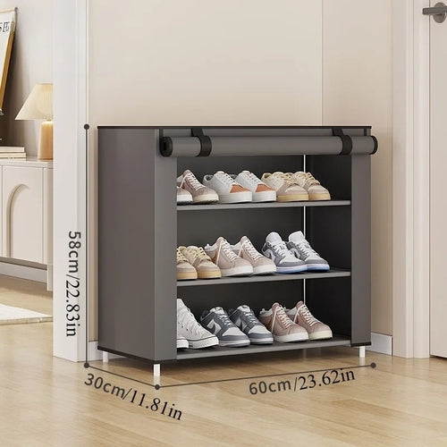 4-Layer Shoe Storage Unit – Dust-Proof, Compact