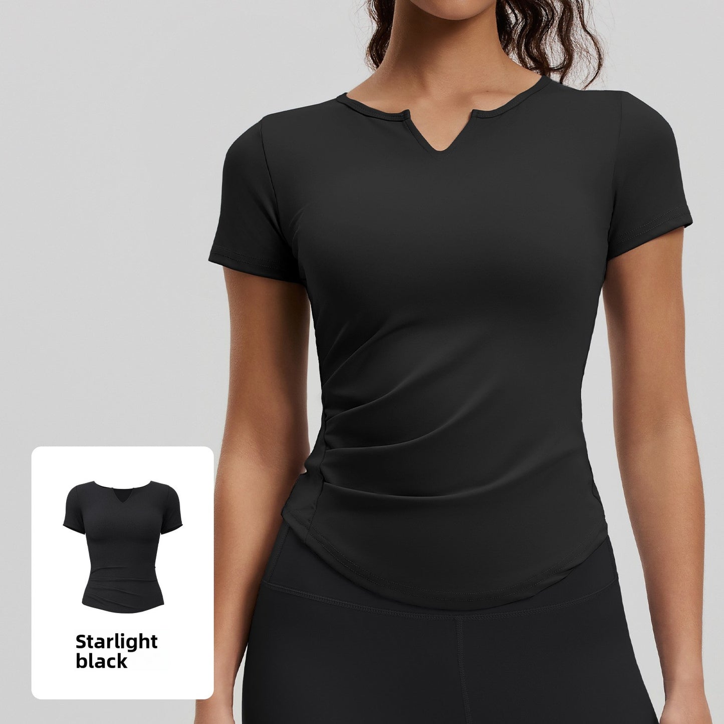 Womens Quick-Dry V-Neck Fitness Top Armaan Enterprises