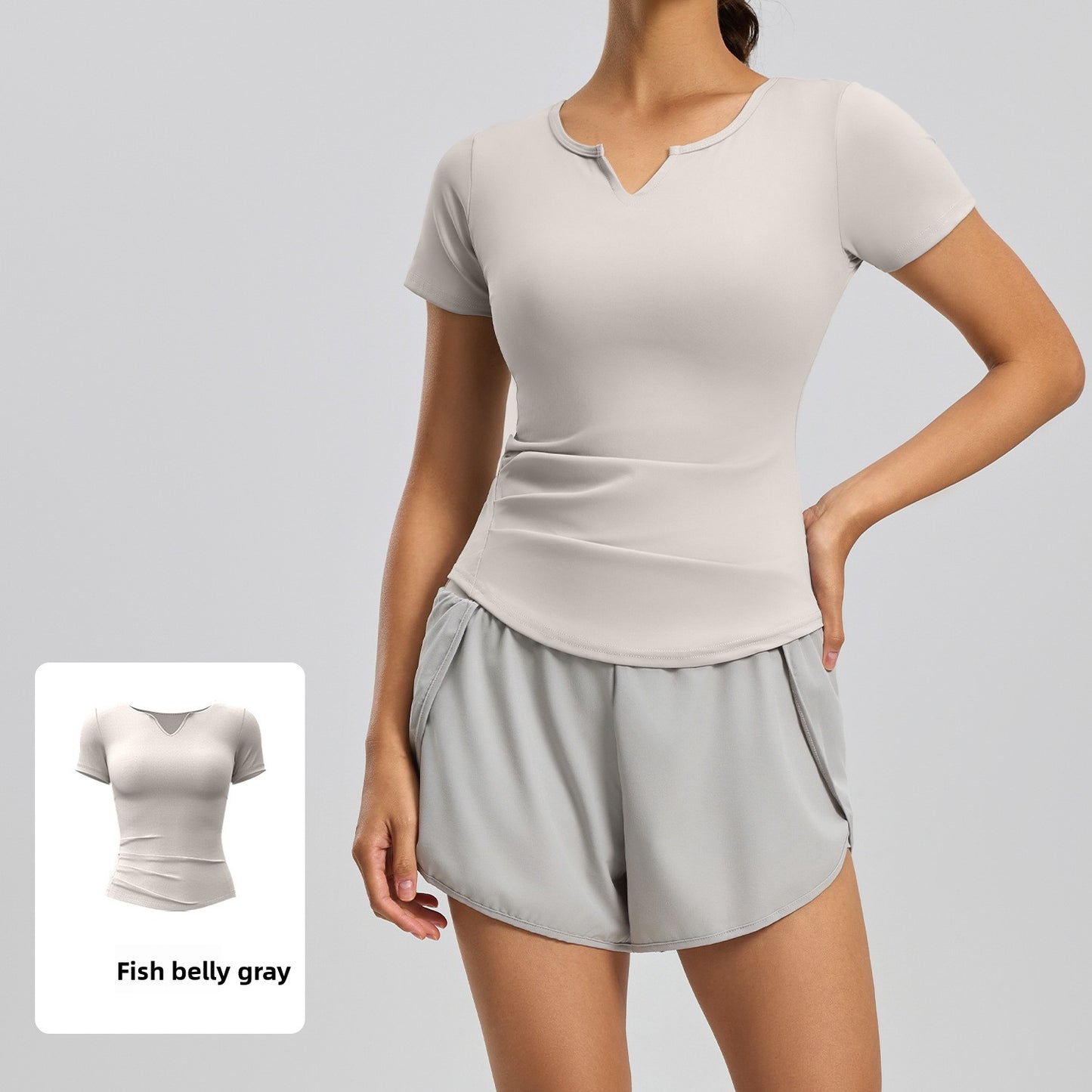 Womens Quick-Dry V-Neck Fitness Top Armaan Enterprises