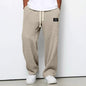 Mens Waffle Drawstring Casual Pants